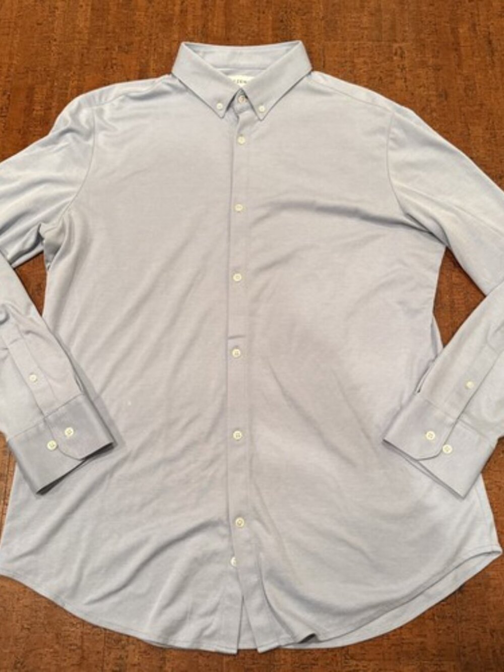 Mizzen Main Men’s XXL Trim Fit Light Blue Long Sleeve Button Up Shirt